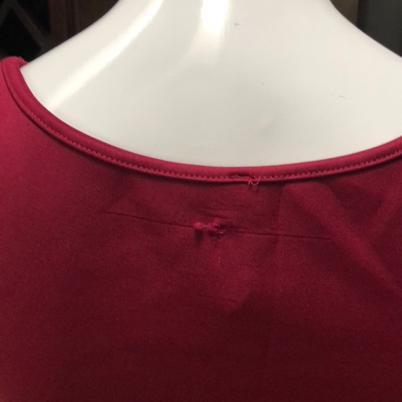 Burgundy peplum top - Picture 5 of 5